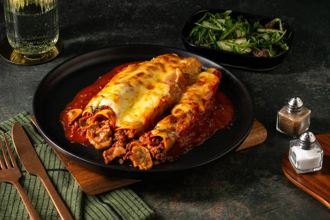 Super Cheesy Lamb & Mushroom Cannelloni