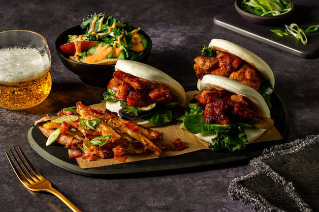 Korean Garlic-Soy Chicken Bao Bun Banquet 
