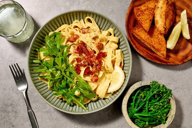 Crispy Bacon & Fresh Fettuccine Carbonara