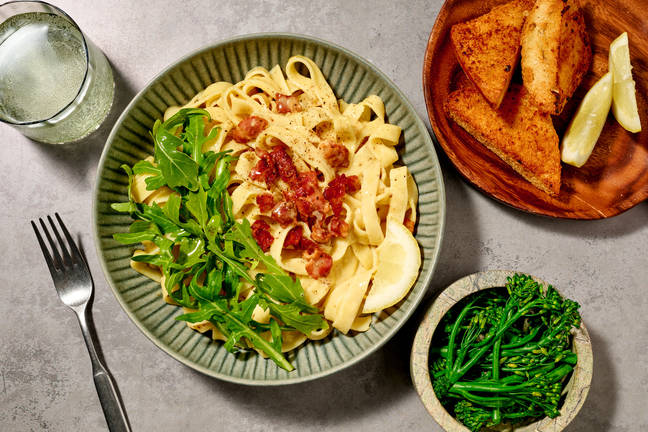 Crispy Bacon & Fresh Fettuccine Carbonara