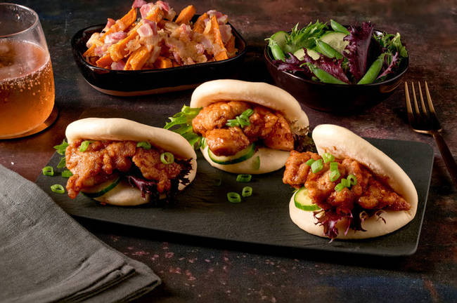 Korean Garlic-Soy Chicken Bao Bun Banquet