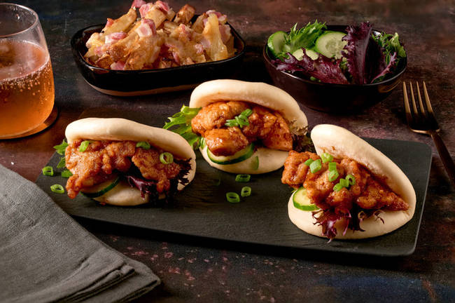 Korean Garlic-Soy Chicken Bao Bun Banquet