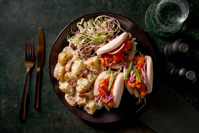 Sticky Gochujang Chicken Bao Bun Banquet