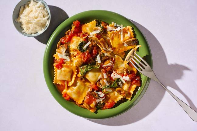 Mushroom Ravioli Cacciatore