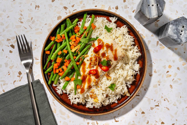Soy-Ginger Steamed Fish & Jasmine Rice