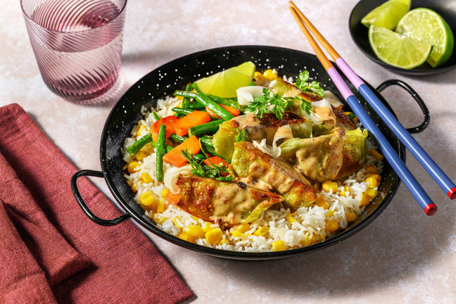 Veggie Gyoza & Golden Curry Sauce