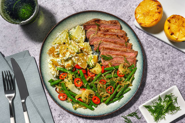 Chargrilled Beef & Dill-Parsley Potatoes