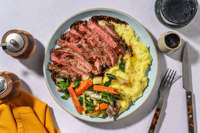 Balsamic-Herb Beef Rump & Sautéed Veggies