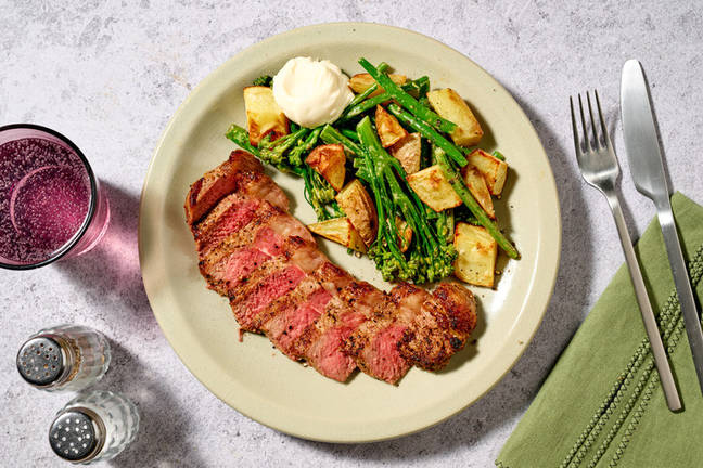 Lemon Pepper Beef & Dijon Baby Broccoli