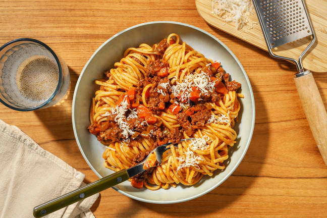 Rich Lamb Ragu & Red Wine Presto Pasta