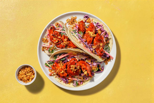 Speedy Korean Fried Chicken Tacos