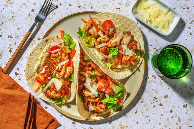 Quick Caesar-Style Chicken Tacos