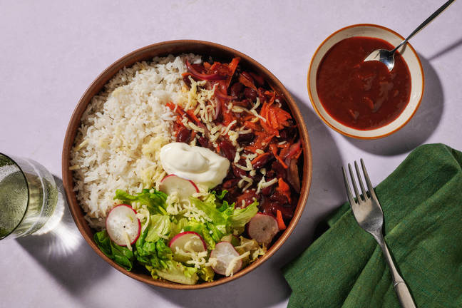 Saucy Southern Kidney Bean Burrito Bowl