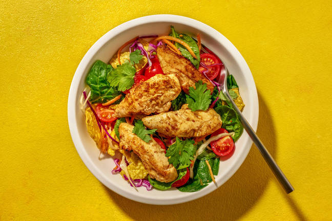 Shortcut Spiced Chicken & Corn Chip Salad