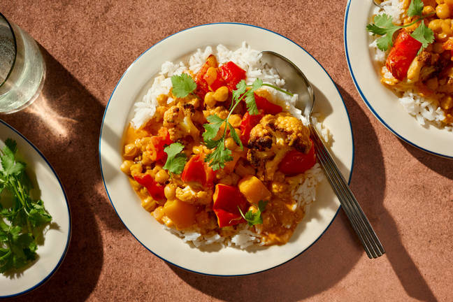Mild Sambal Chickpea & Cauliflower Curry