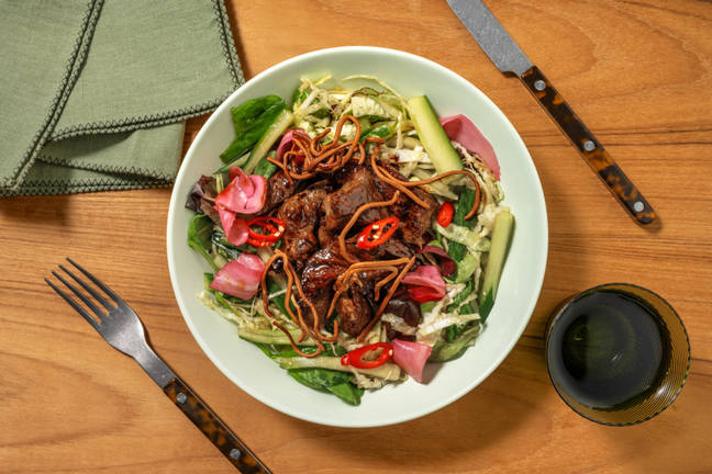 Honey-Soy Beef & Wombok Salad