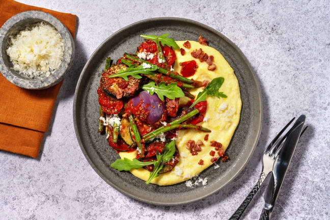 Crispy Bacon & Cheesy Polenta 