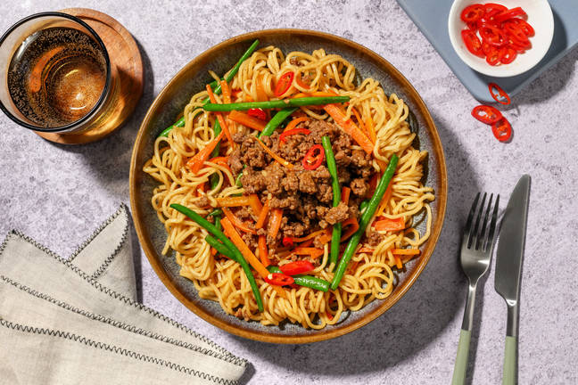 Quick Char Siu Beef Noodle Stir-Fry