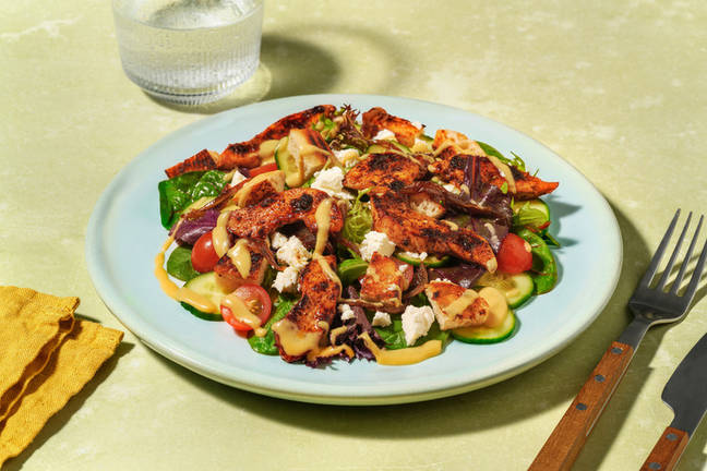 Fast Chicken, Sticky Onion & Fetta Salad