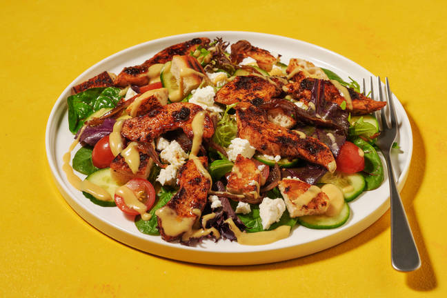 Fast Chicken, Sticky Onion & Fetta Salad