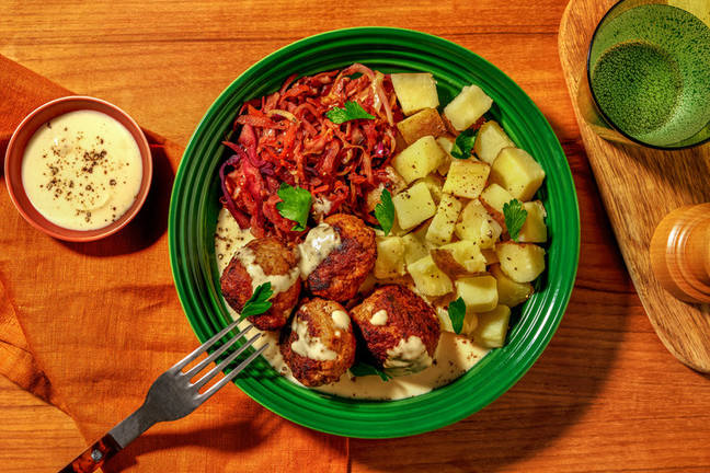 Saucy German-Style Venison & Beef Meatballs