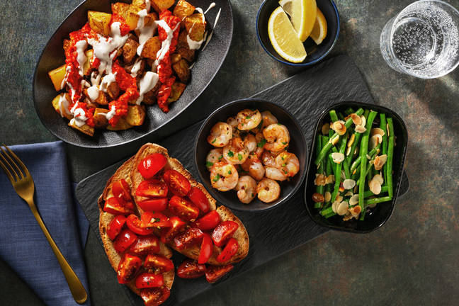 Tapas-Style Garlic Prawns & Patatas Bravas