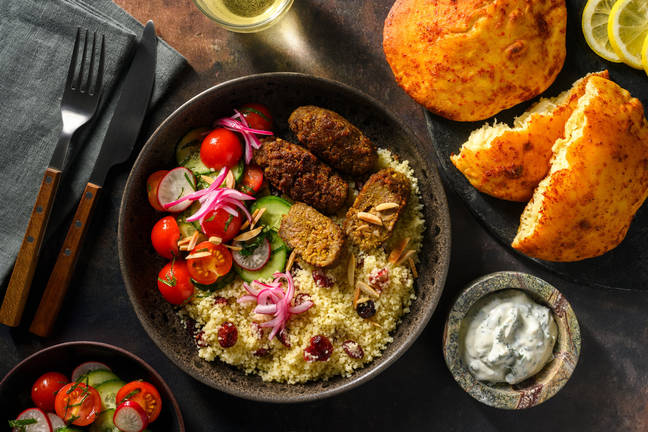 Lamb Kofta & Jewelled Couscous Mezze Plate