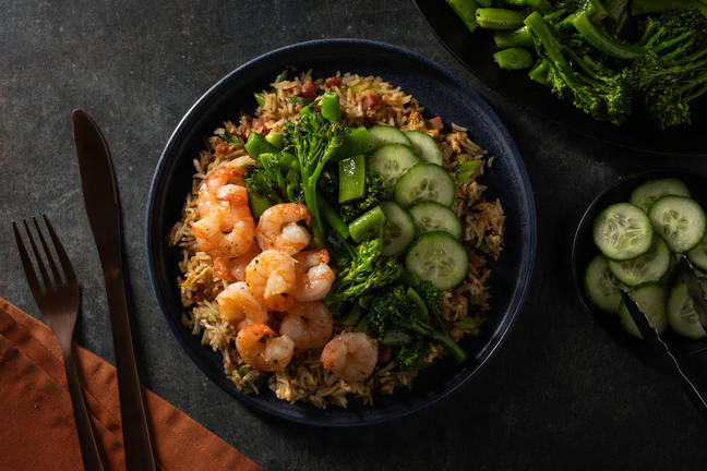 Garlic Prawns & Bacon Fried Rice