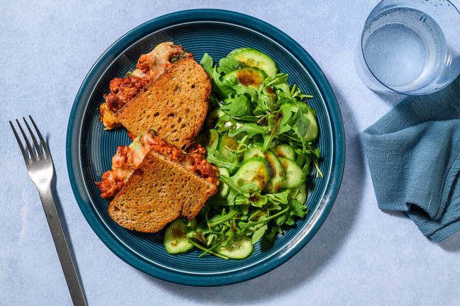 Cheesy Lamb Bolognese Sourdough Melt