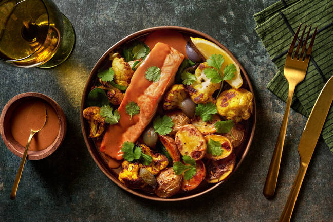 Prime Seared Salmon & Mumbai Curry Sauce