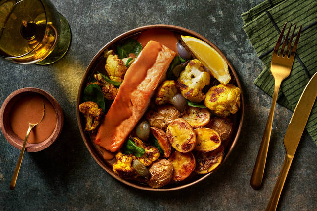 Prime Seared Salmon & Mumbai Curry Sauce