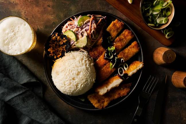 Chicken Katsu & Soy Portobello Mushrooms
