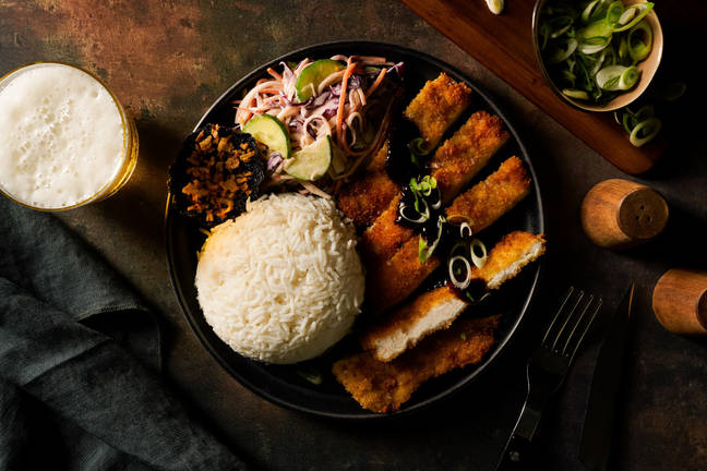 Chicken Katsu & Soy Portobello Mushrooms