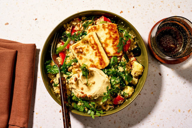 Golden Haloumi & Roast Veggie Couscous
