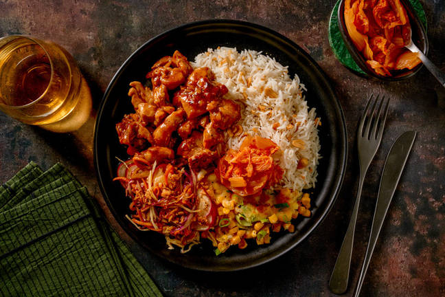 Sticky Korean Chicken & Cheesy Corn