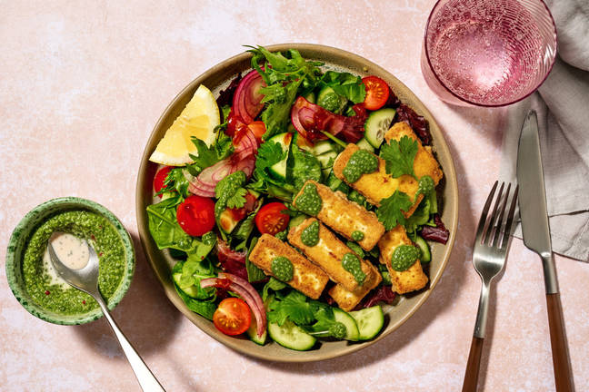 Crispy Paneer Pakora & Cherry Tomato Salad