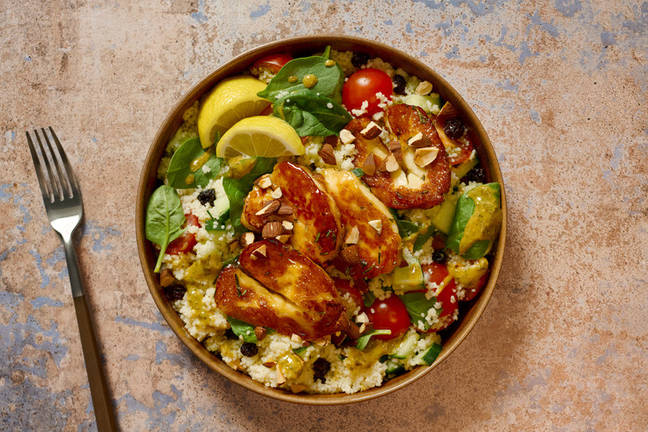 Quick Honey Haloumi & Cherry Tomato Couscous