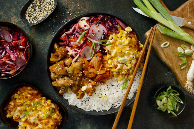 Sticky Korean Chicken & Cheesy Corn Feast