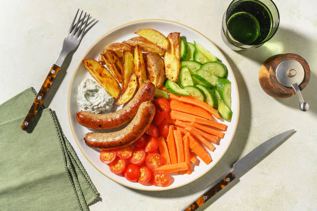 Pork Saussie & Veggie Adventure Plate