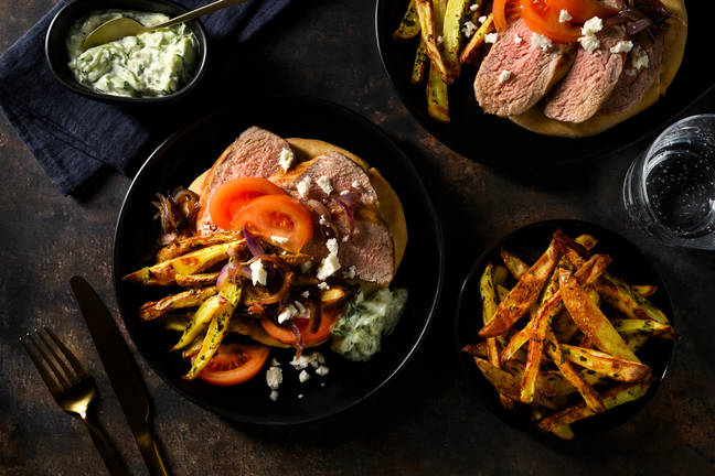 Loaded Greek-Style Pork Gyros & Fries