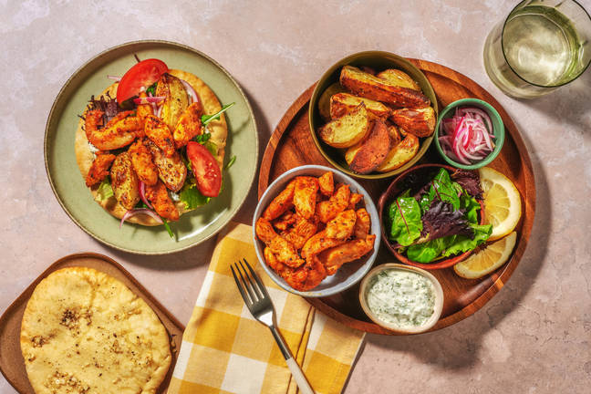 Greek-Style Chicken Gyros Bar