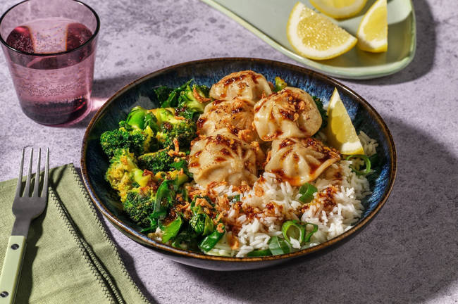 Prawn-Ginger Dumplings & Sichuan Sauce