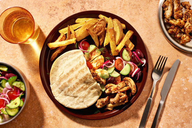 Grand Zesty Chicken & Haloumi-Stuffed Pita