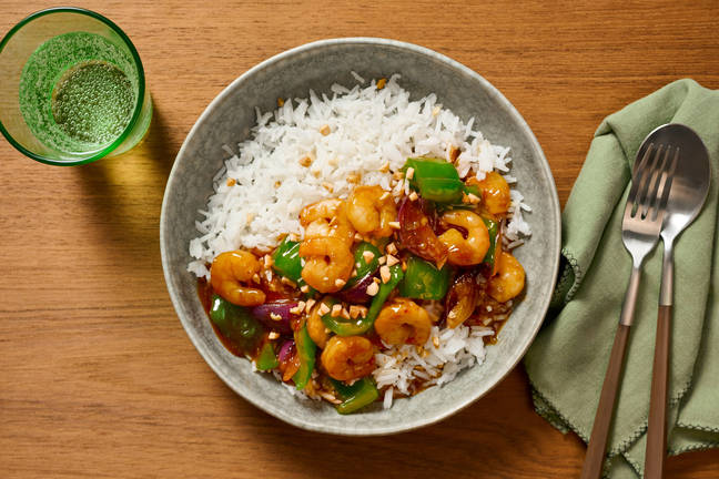 Kung Pao Prawns & Ginger Rice 