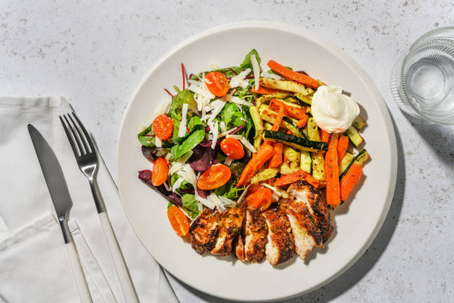 Nan's Chicken & Rainbow Veggie Fries