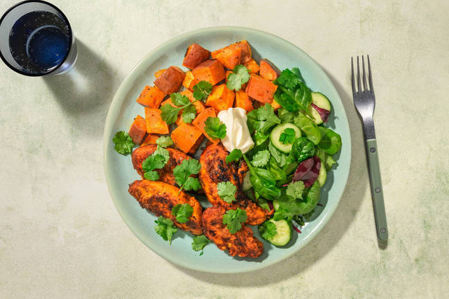 Tandoori Chicken Tenders & Cucumber Salad 