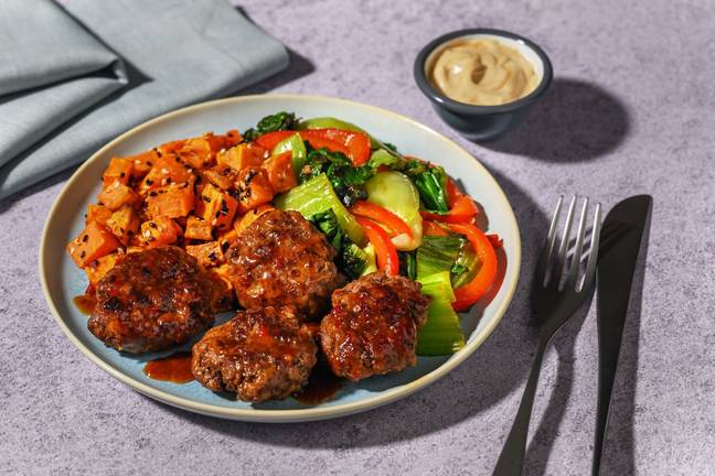 Glazed Lean Beef Rissoles & Japanese Mayo
