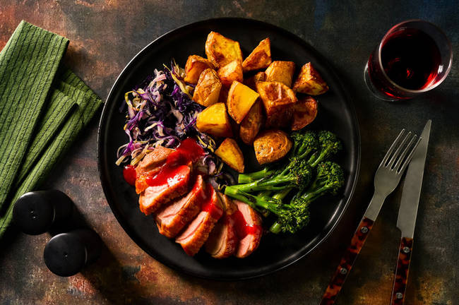 Cherry-Glazed Duck & Golden Potatoes