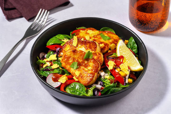 Honey Halloumi & Chipotle Slaw Bowl