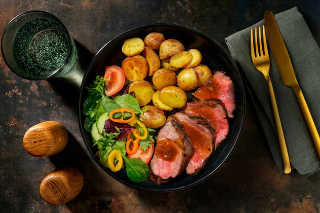 Rosemary-Glazed Roast Lamb & Chat Potatoes